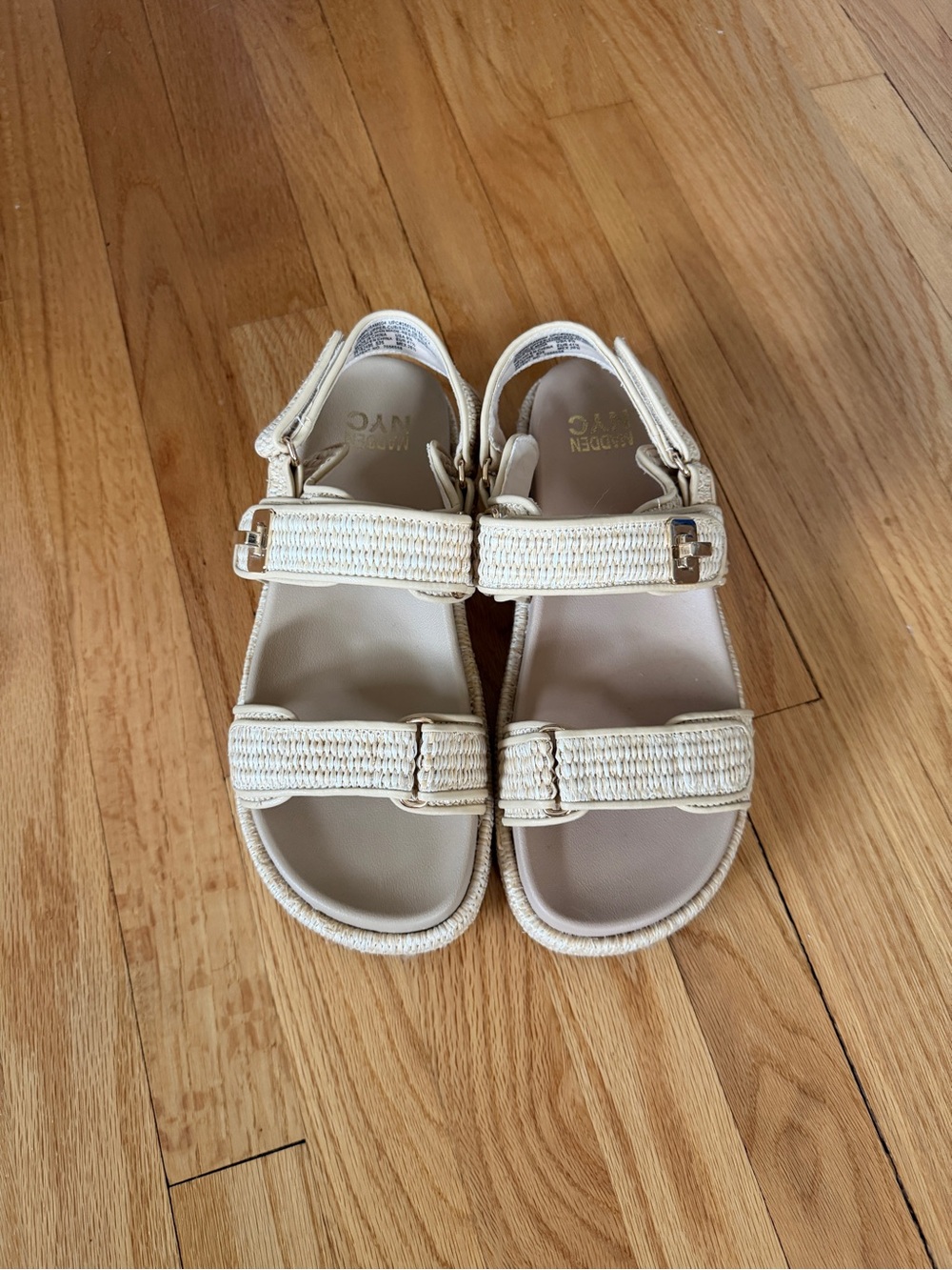 Madden NYC Platform Raffia Sandal